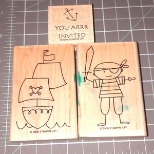 Ahoy Matey Pirate Stampin up rubber stamps